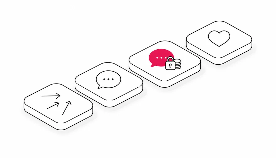 Les quatre étapes d'une agence OFM : trafic, conversation, média payant, fidélisation